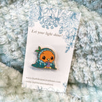 Cozy Orange Bird Pin