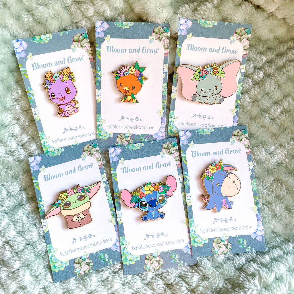 Flower Crown Friends Pins