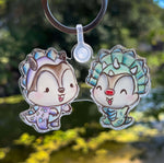Dino Chipmunks Keychain