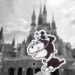 Horace Horsecollar and Mickey Vinyl Sticker