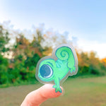 Cutie Chameleon Clear Sticker