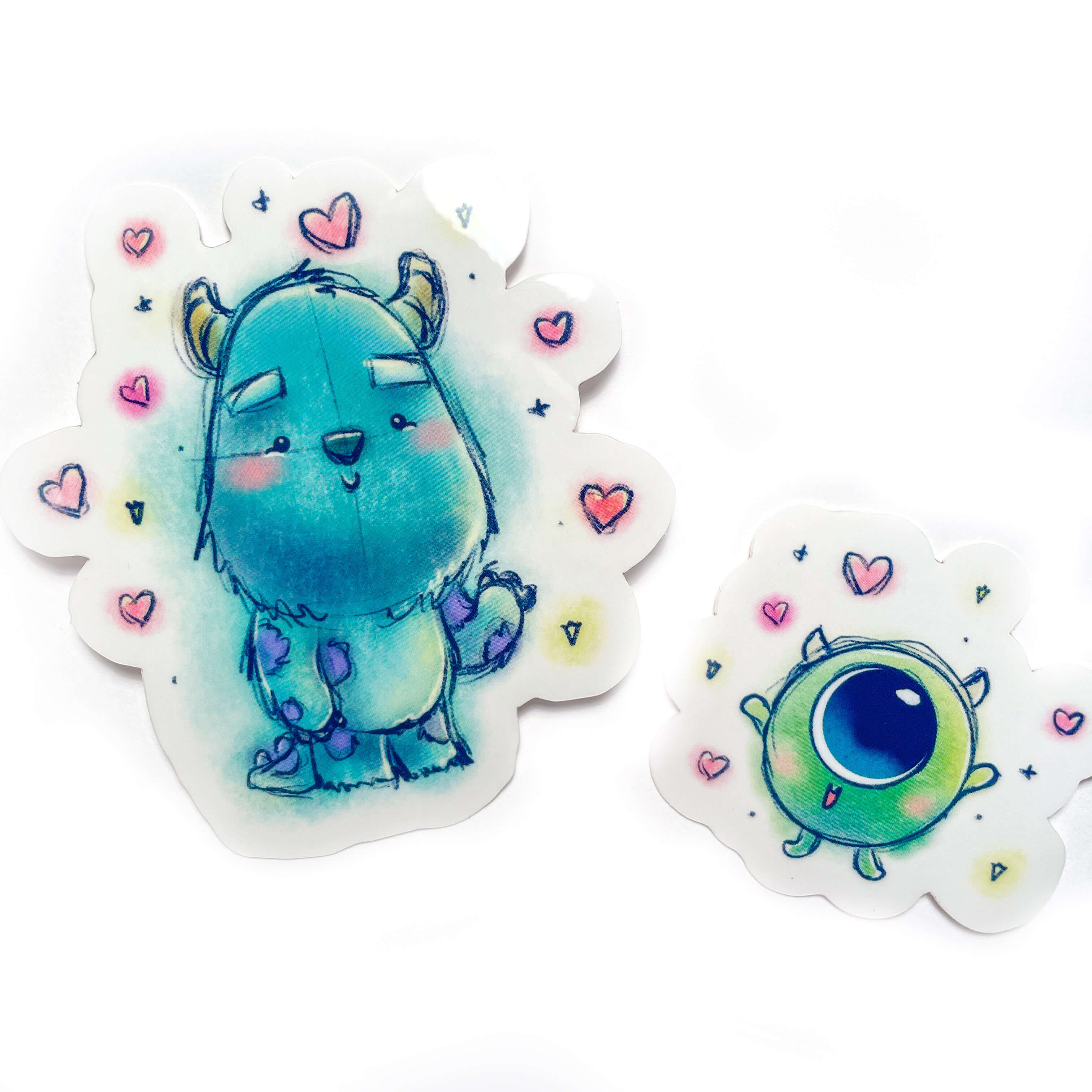 Monsters Mike and Sulley Vinyl Stickers
