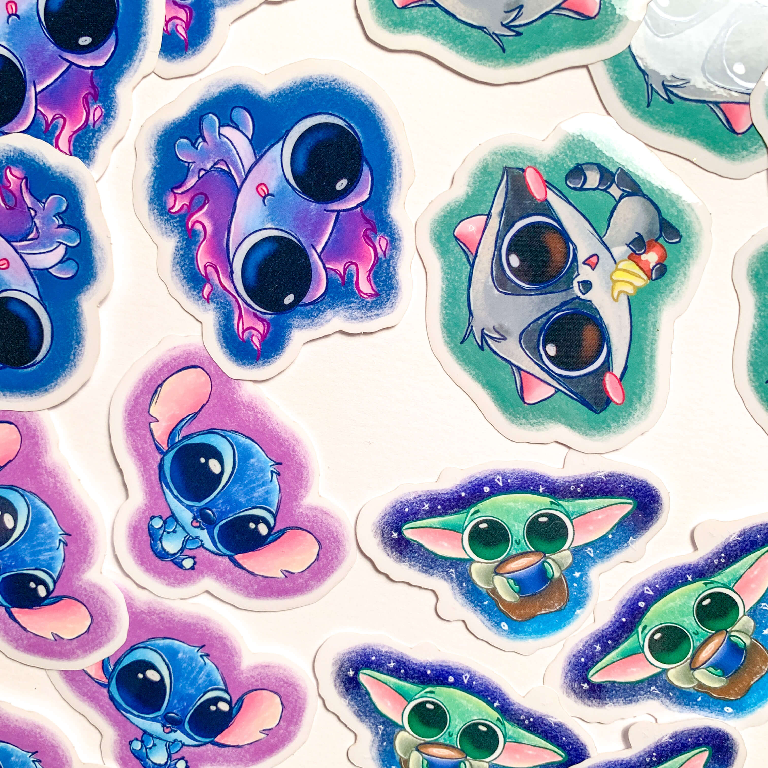 Big Eyed Buddies Clear Stickers