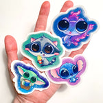 Big Eyed Buddies Clear Stickers