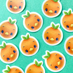 Happy Orange Vinyl Sticker
