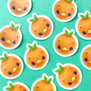 Happy Orange Vinyl Sticker