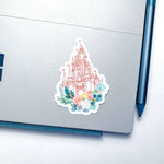 Rose Gold World Castle Vinyl Sticker