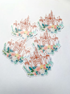 Rose Gold Land Castle Vinyl Sticker