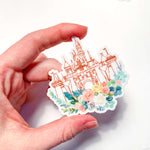 Rose Gold Land Castle Vinyl Sticker