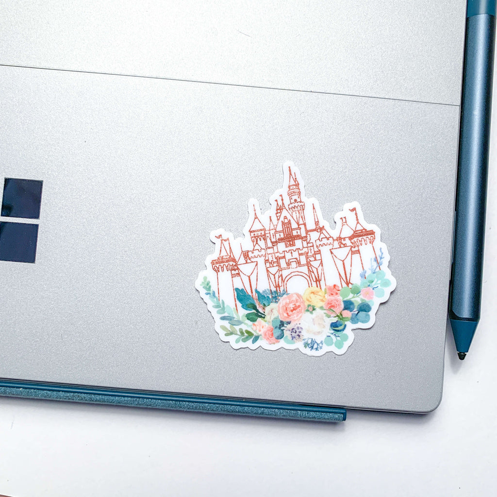 Rose Gold Land Castle Vinyl Sticker