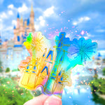 Disney World Castle Holographic Vinyl Sticker