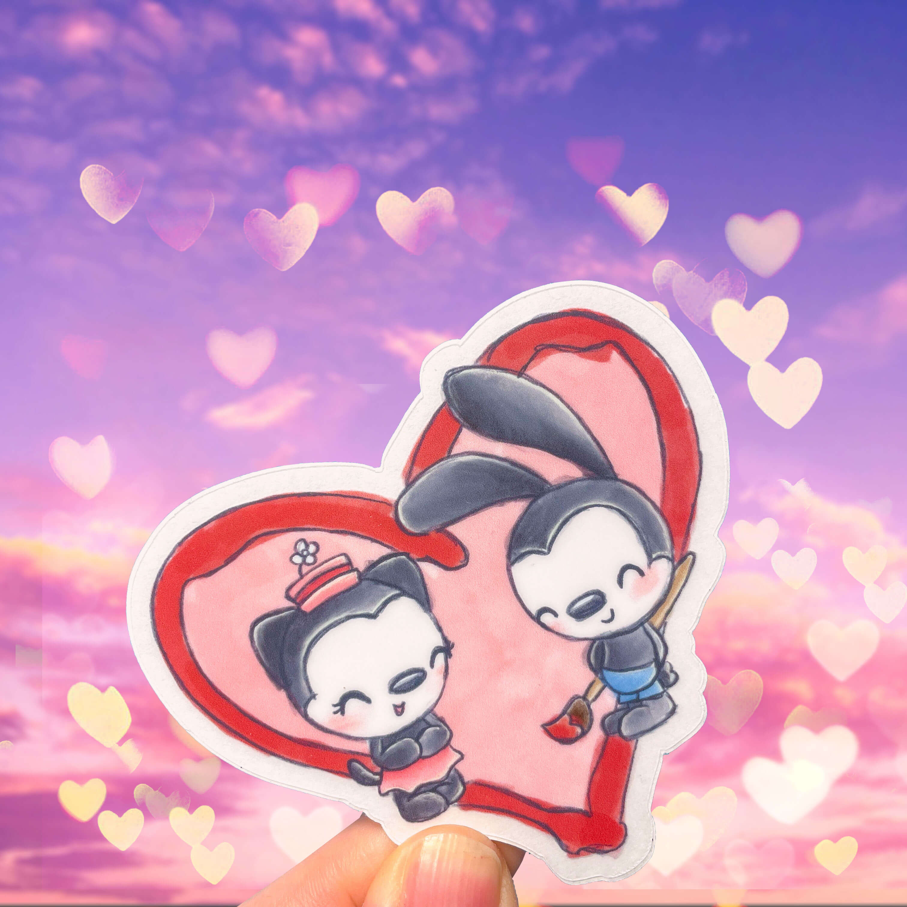 Ossie Heart Vinyl Sticker