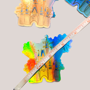 Disney World Castle Holographic Vinyl Sticker