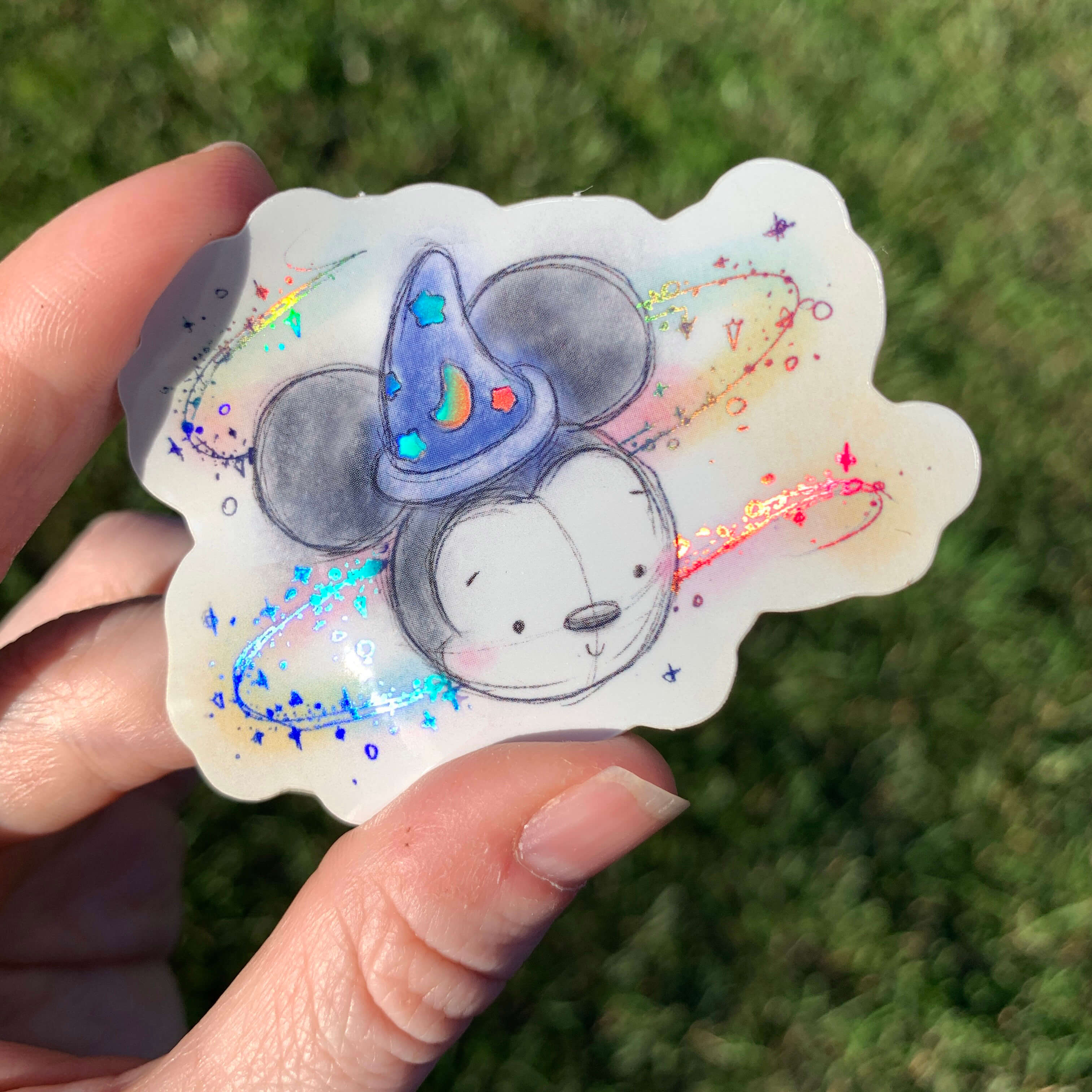 Magic Mouse Holographic Sticker