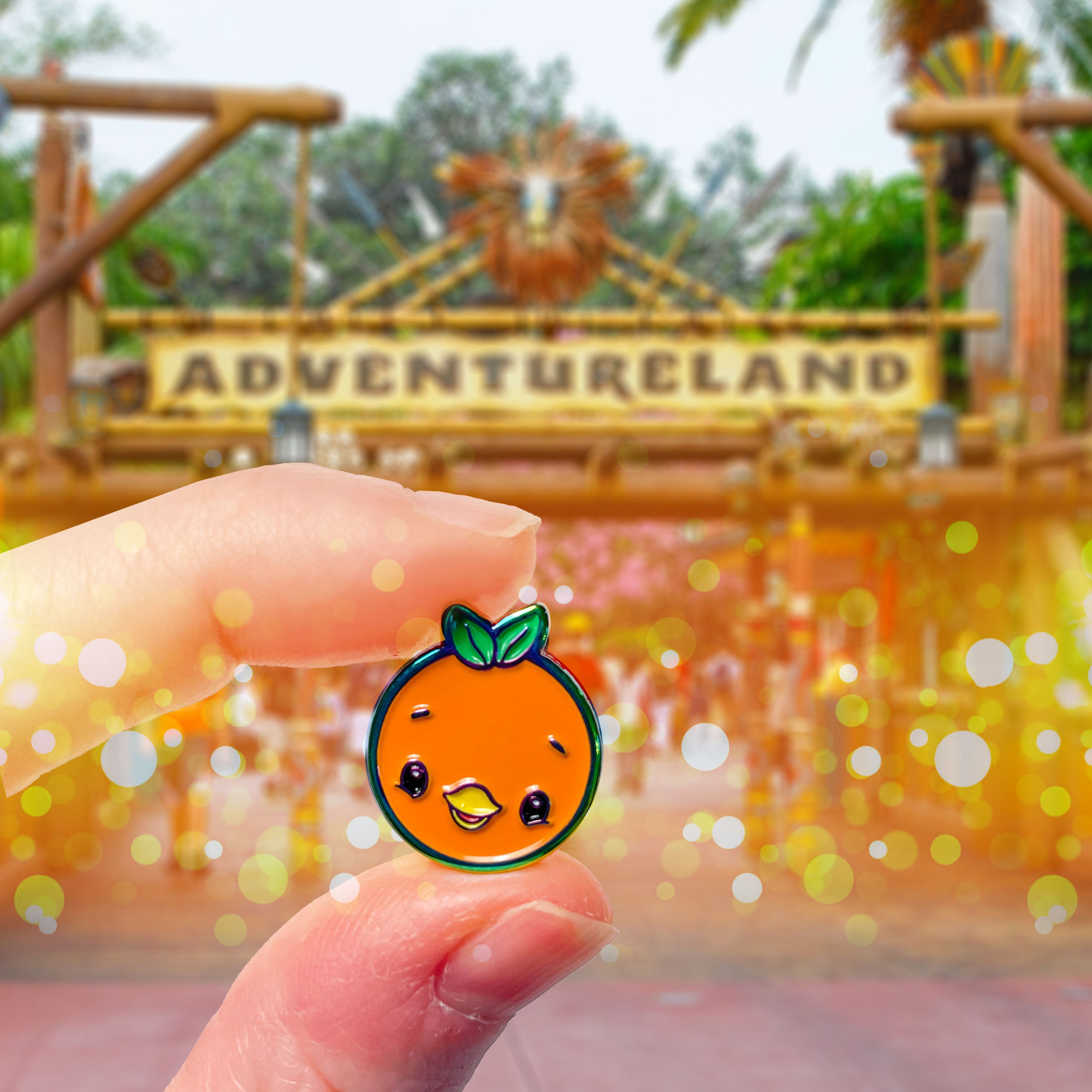 Mini Orange Bird Pin