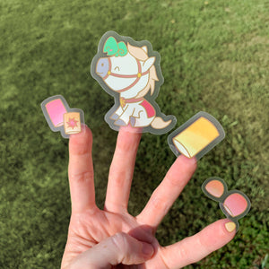 Punzie's Pals Clear Sticker and Lanterns
